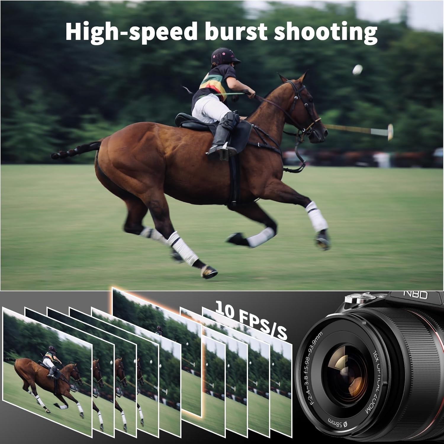 Digital Cameras 8K 64MP 16X Optical Zoom Wi-Fi App Control for YouTube Vlogging