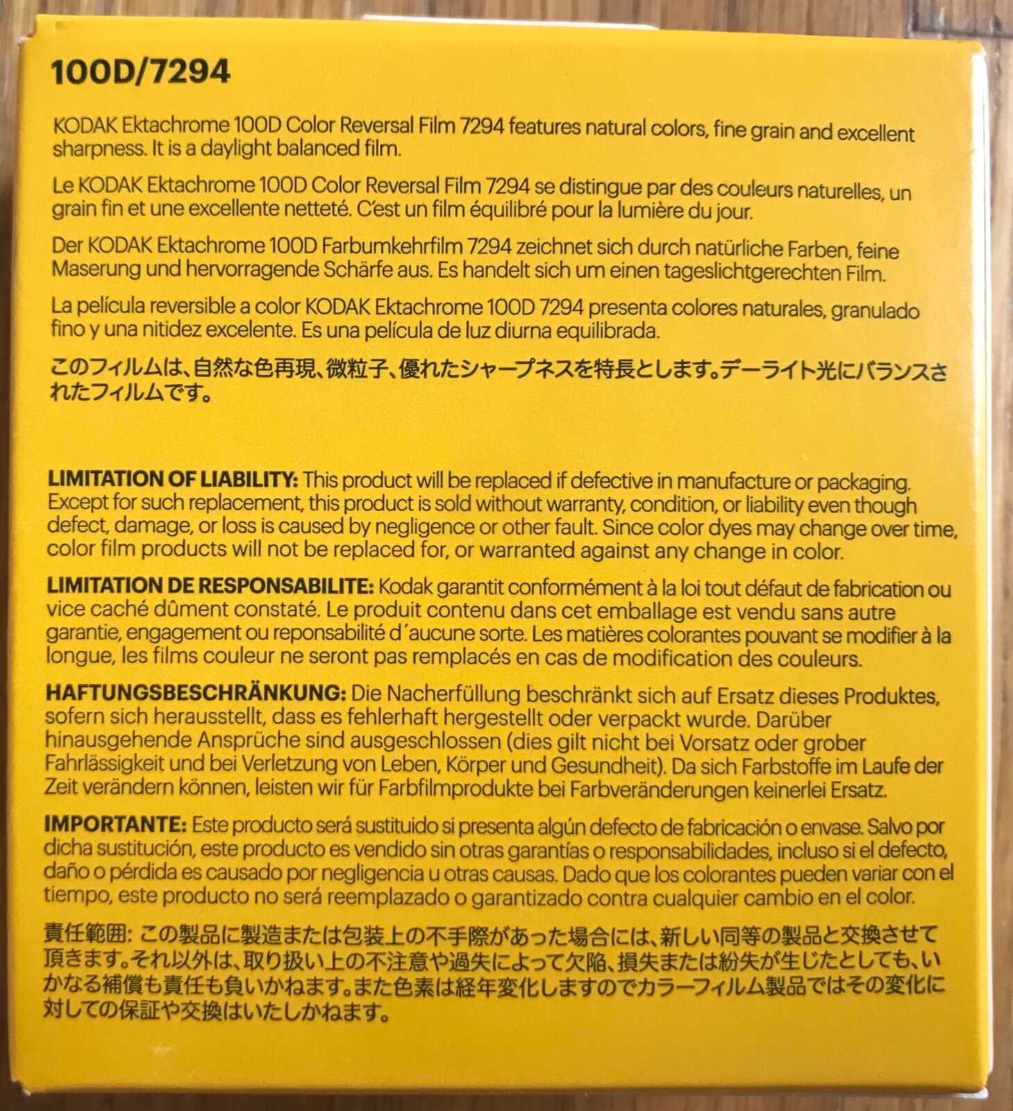 Kodak Ektachrome 100D 7294 Super-8 Color Reversal Film – NEW Fresh from Kodak