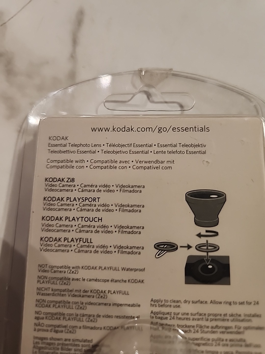 Kodak Essentials Universal Twist On Installation Par Roatation Telephoto Lens