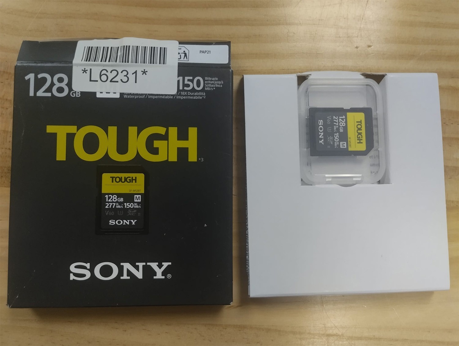 Sony 128GB SF-M Tough Series UHS-II SDXC Memory Card – R:277MB/s (Ex-demo)