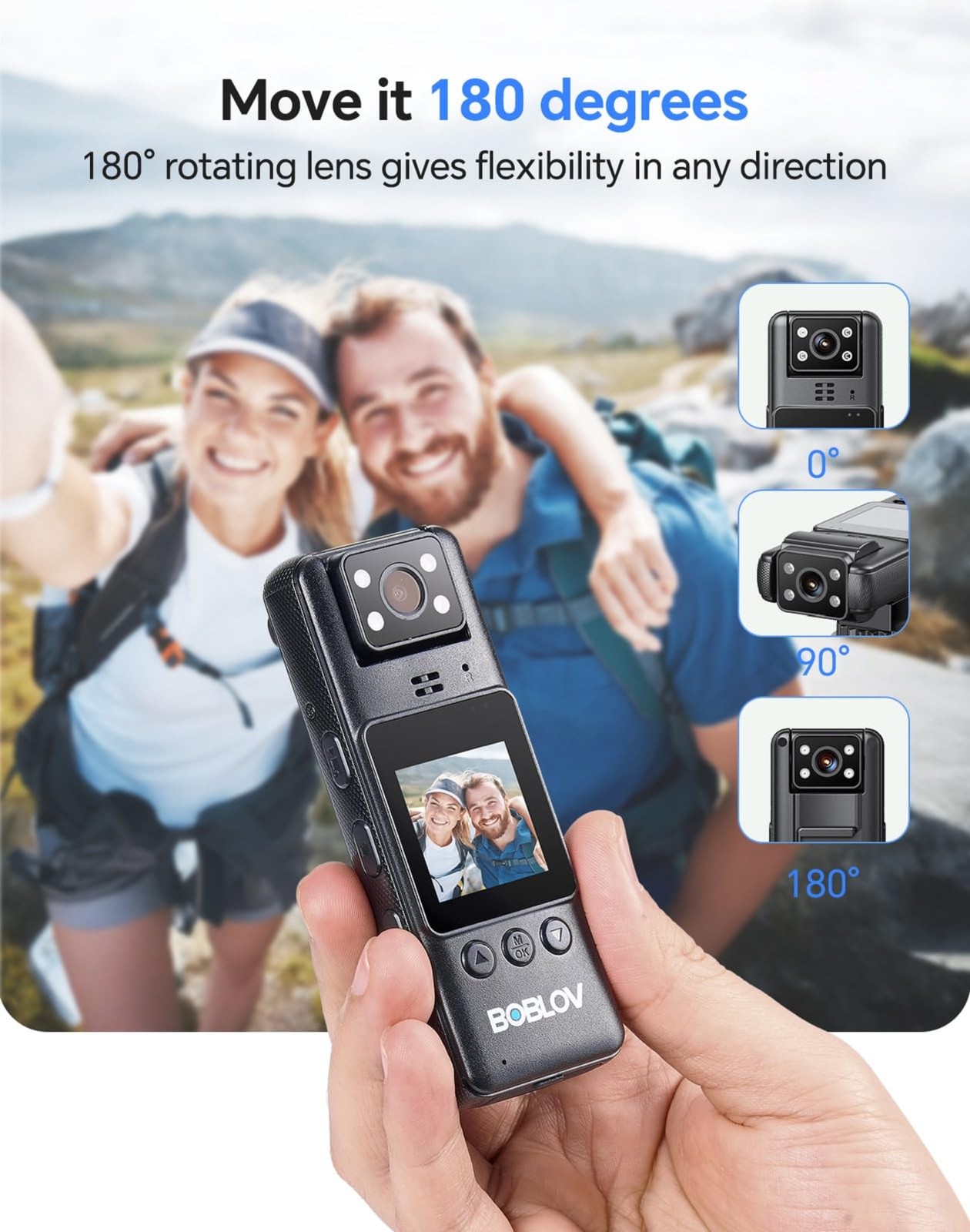 Mini Body with Video: 128G Action , Small Cameras for Vlogging with 9Hrs Long…
