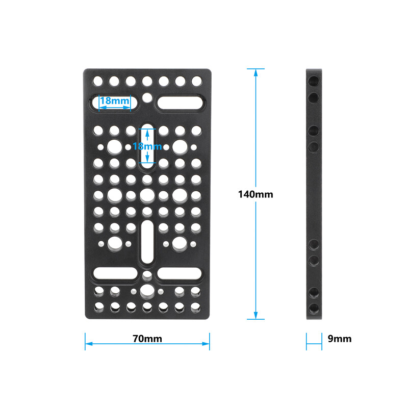 Cheese Plate Multi-function Mounting w/ ARRI Accessory Mounts fr DIY Camera Rig