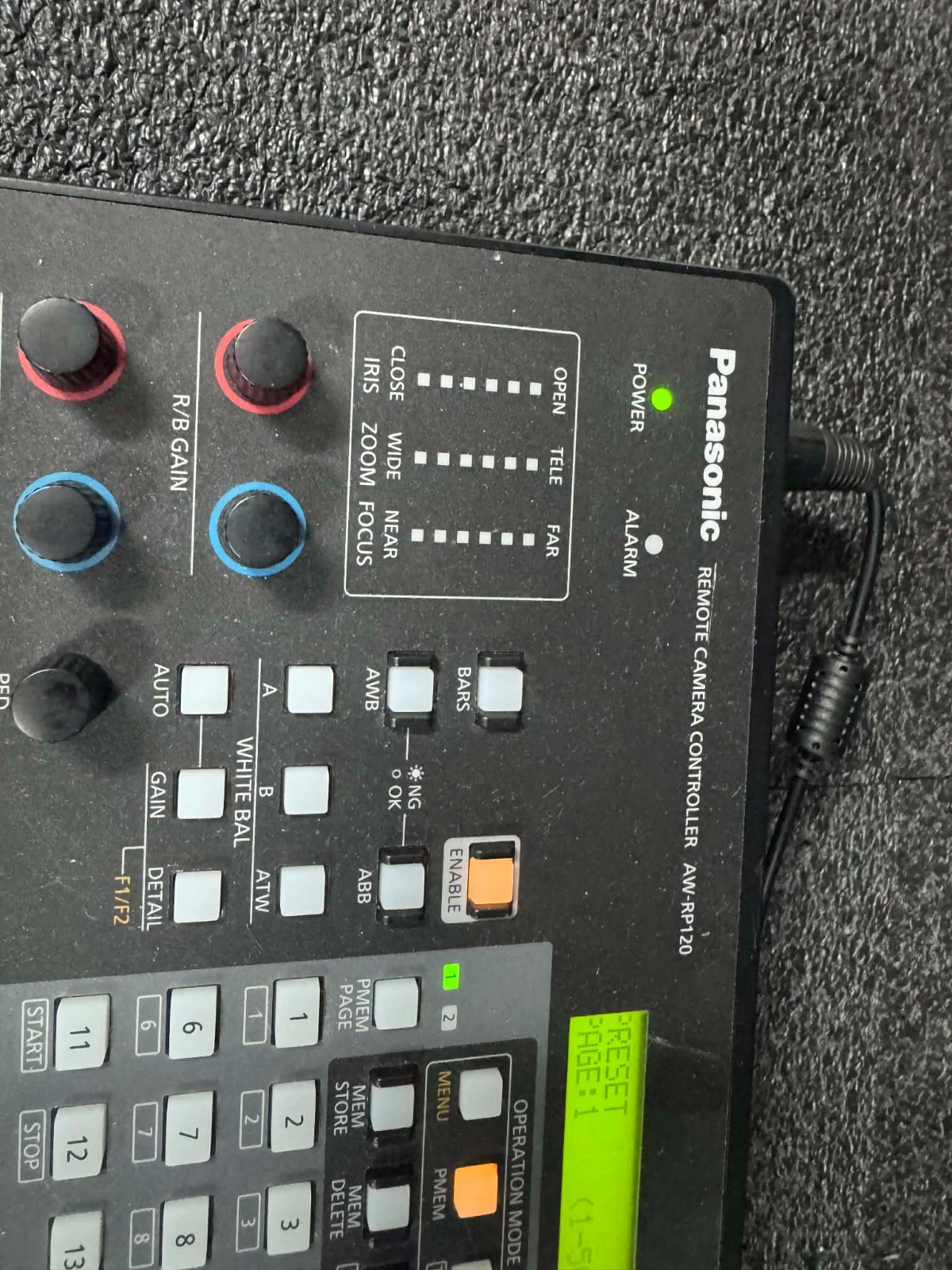 PANASONIC REMOTE PTZ IP NETWORK VIDEO CAMERA CONTROLLER AW-RP120 AW-RP120G