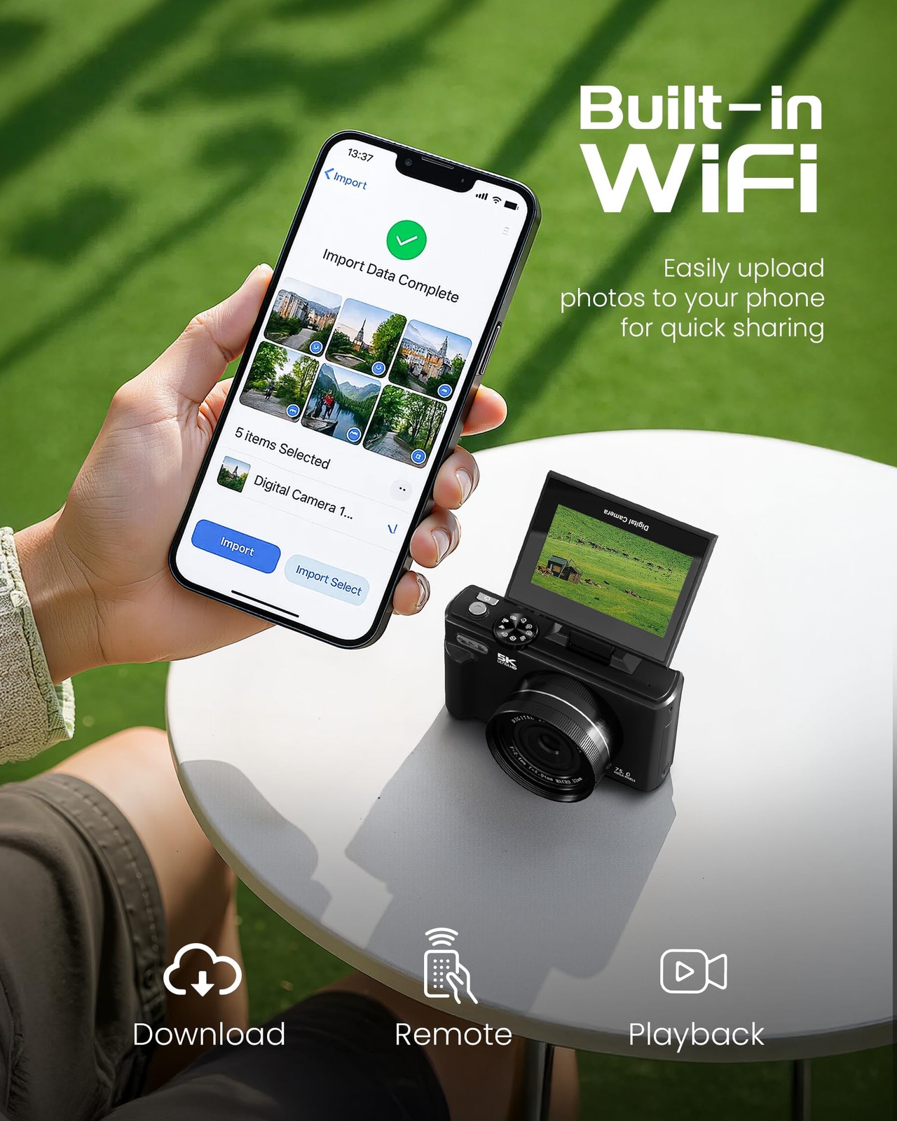 5K Digital for Photography – 75MP Autofocus Vlogging with 64GB SD Card, WiFi,…