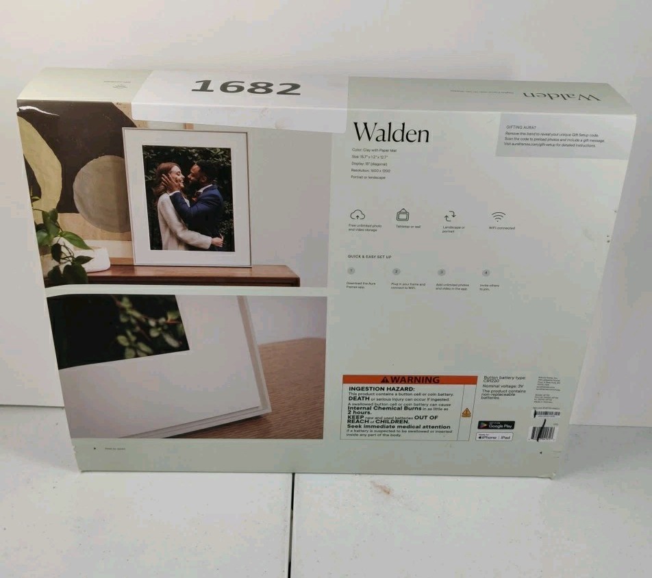 Aura Walden HD 15 WiFi Frame Clay With Paper Mat *New, Sealed