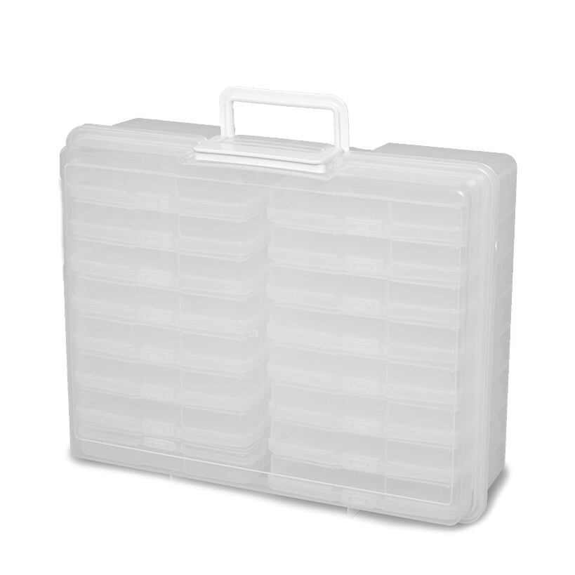 Photo Storage Box for 1600 Pictures Clear Organizer Acid-Free Cases Keeper Pics