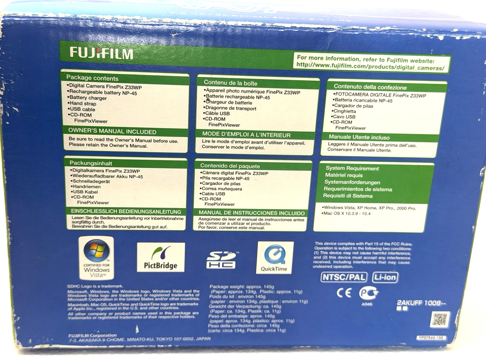 Fujifilm FinePix Z33WP 10.0MP Digital Camera Green Waterproof Bundle Tested