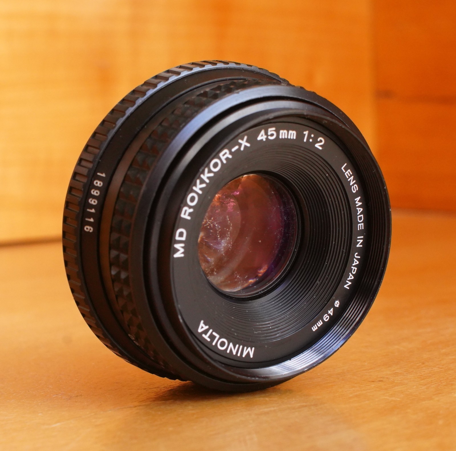 Genuine Minolta MD Rokkor-X 45mm F2.0 Pancake Lens Working READ! Test Photos KT
