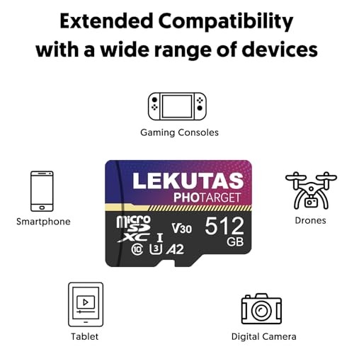 512GB Micro SD Card, microSDXC UHS-I Flash Memory Card TF 512GB (MicroSDXC)