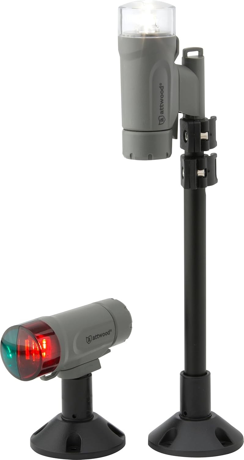 Compact LED Boat Light Kit – Marine Gray