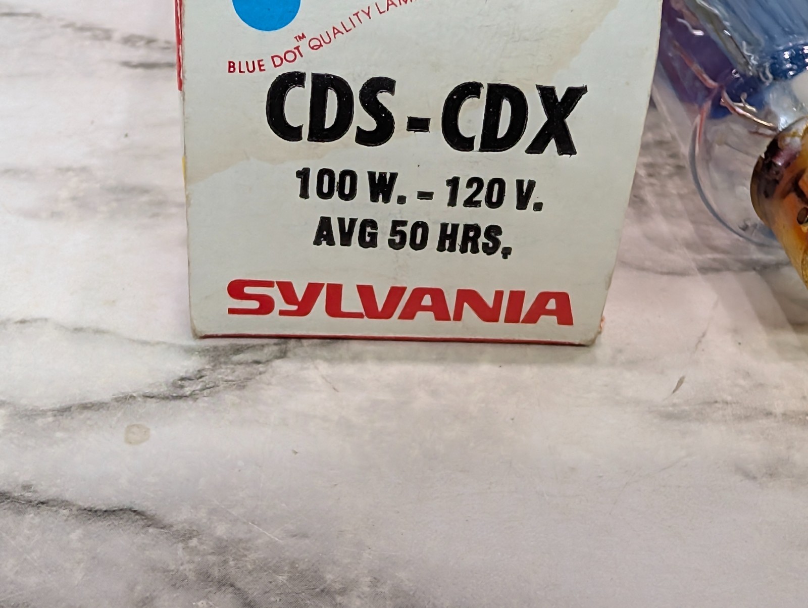 Sylvania CDS/CDX 120V 100W Projector LAMP Average 50 Hours Blue Top USA Made GTE