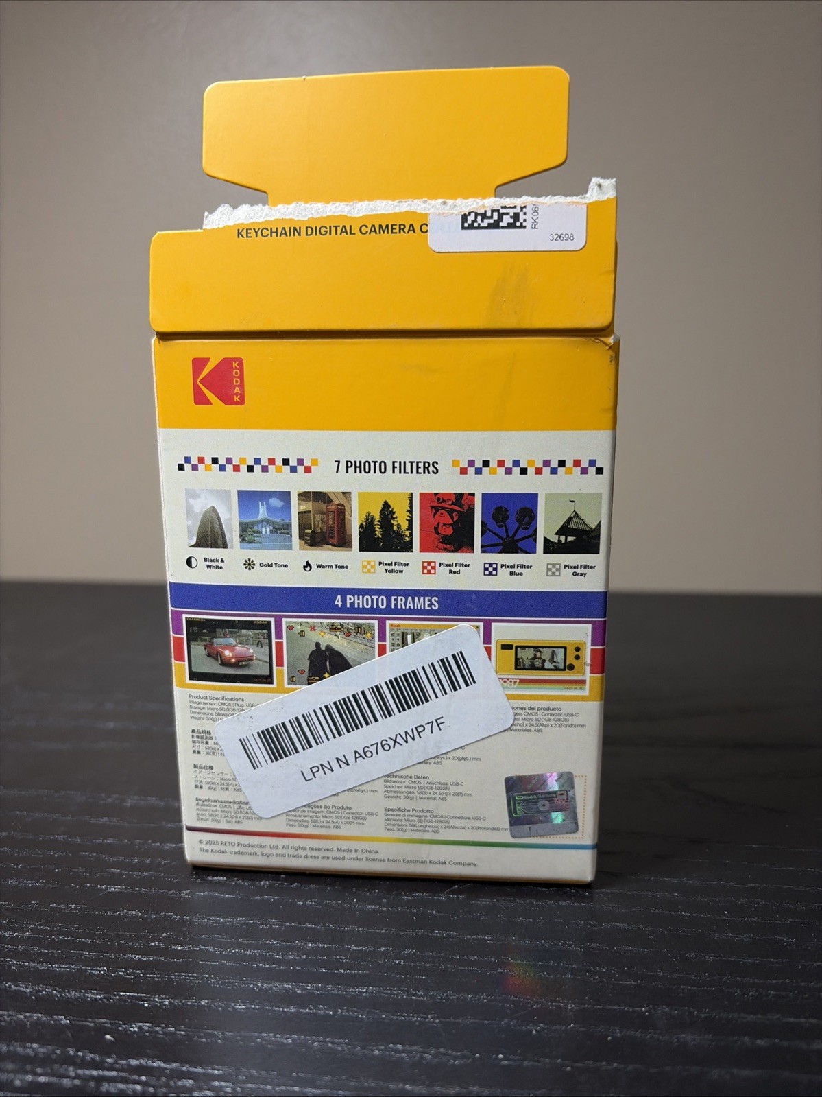 Kodak Charmera 1987 Keychain Digital Camera | Type 3 Rainbow |