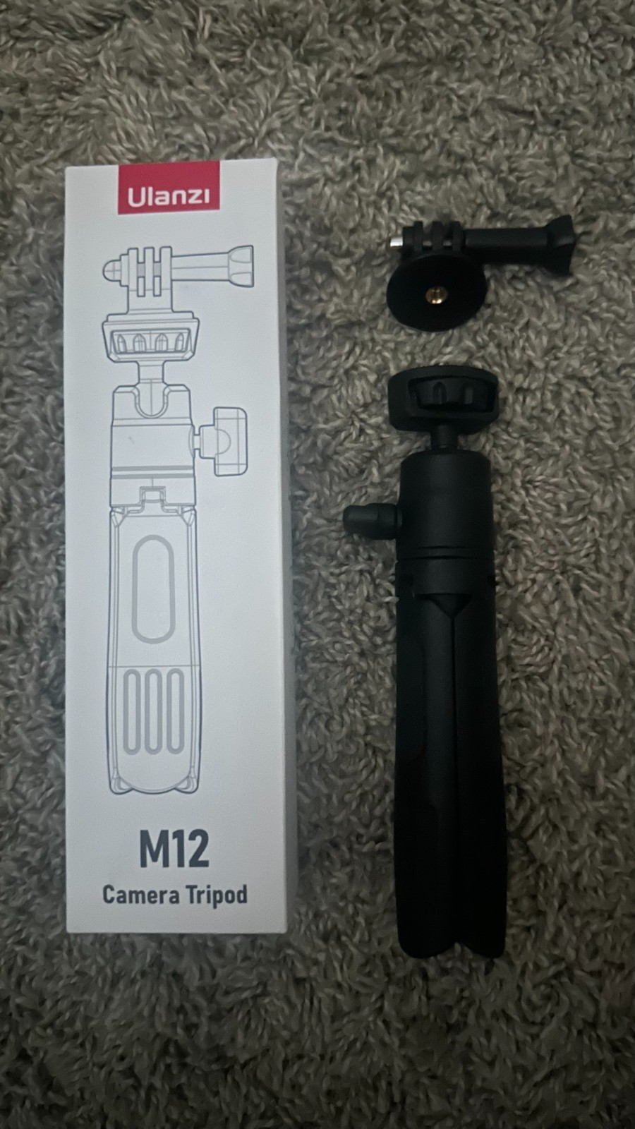 Ulanzi M12 Short Tripod Selfie Stick for GoPro or DJI Osmo Pocket 3 or others