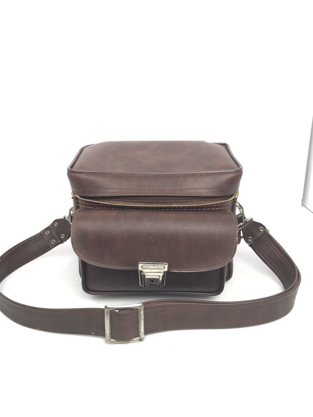 Unbranded Full Leather Locking Camera Bag Yes Still Have Key