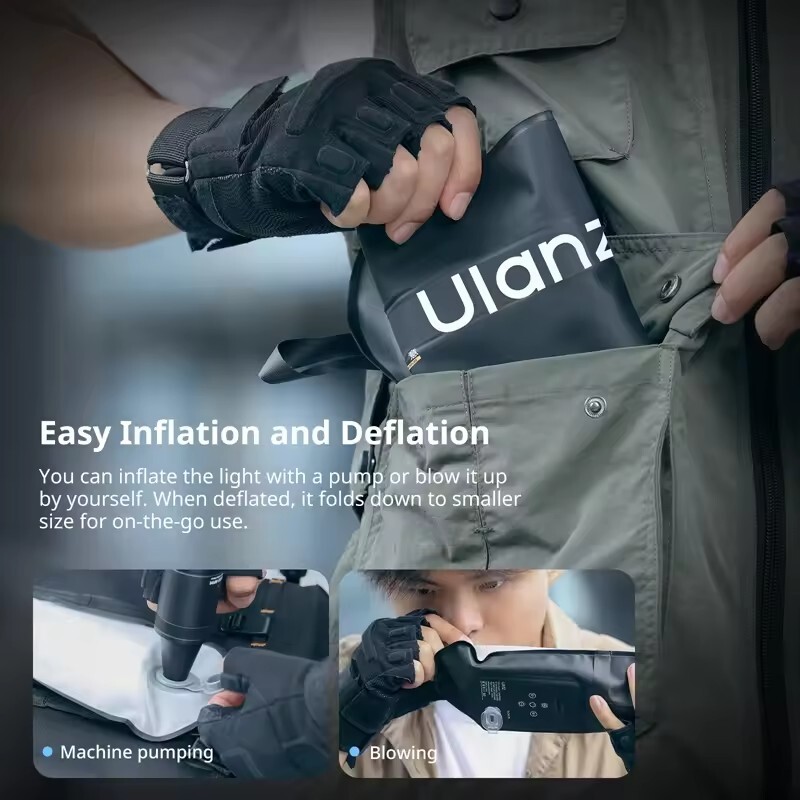 Ulanzi UA20 20W trachea light air cushion LED video light, two-color 2700K-6500K