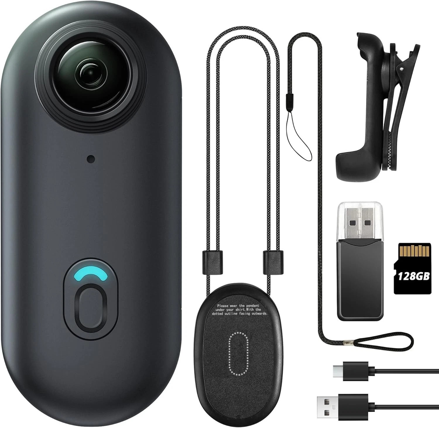 Mini Wearable Body Worn Action Camera, FHD 1080P, Thumb Size, Hands Free Reco…
