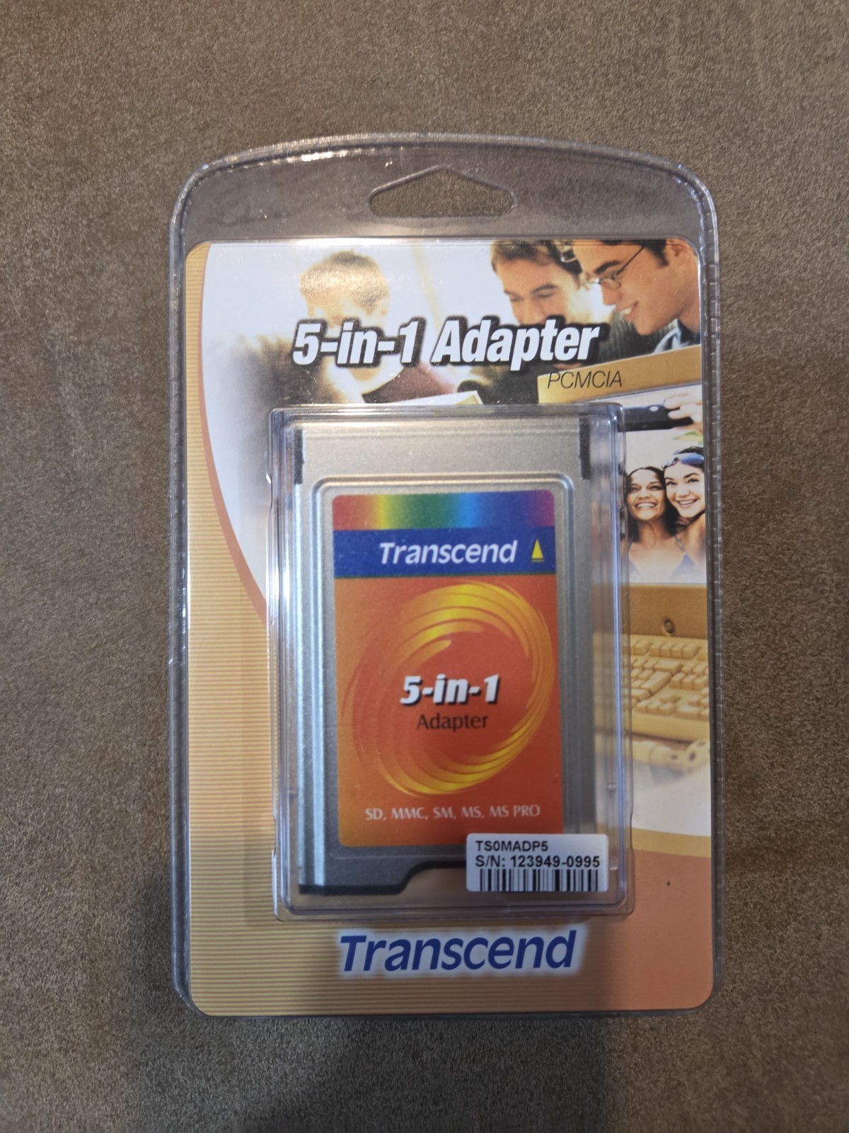 Transcend 5-in-1 PCMCIA Card Adapter for SD MiniSD microSD MMC RS-MMC