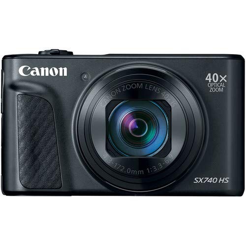 Canon PowerShot SX740 HS Digital Camera (Black) (Intl Model) +Extra Accessory Bu