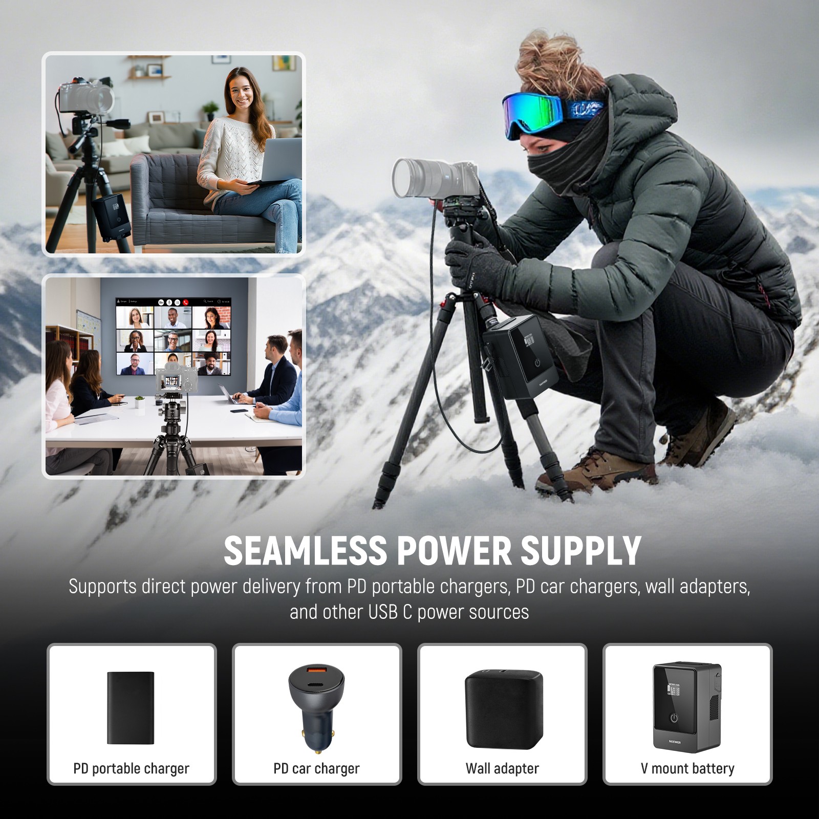 NEEWER TC-FZ100D Dummy Battery for Sony NP-FZ100 – USB-C 8.2V