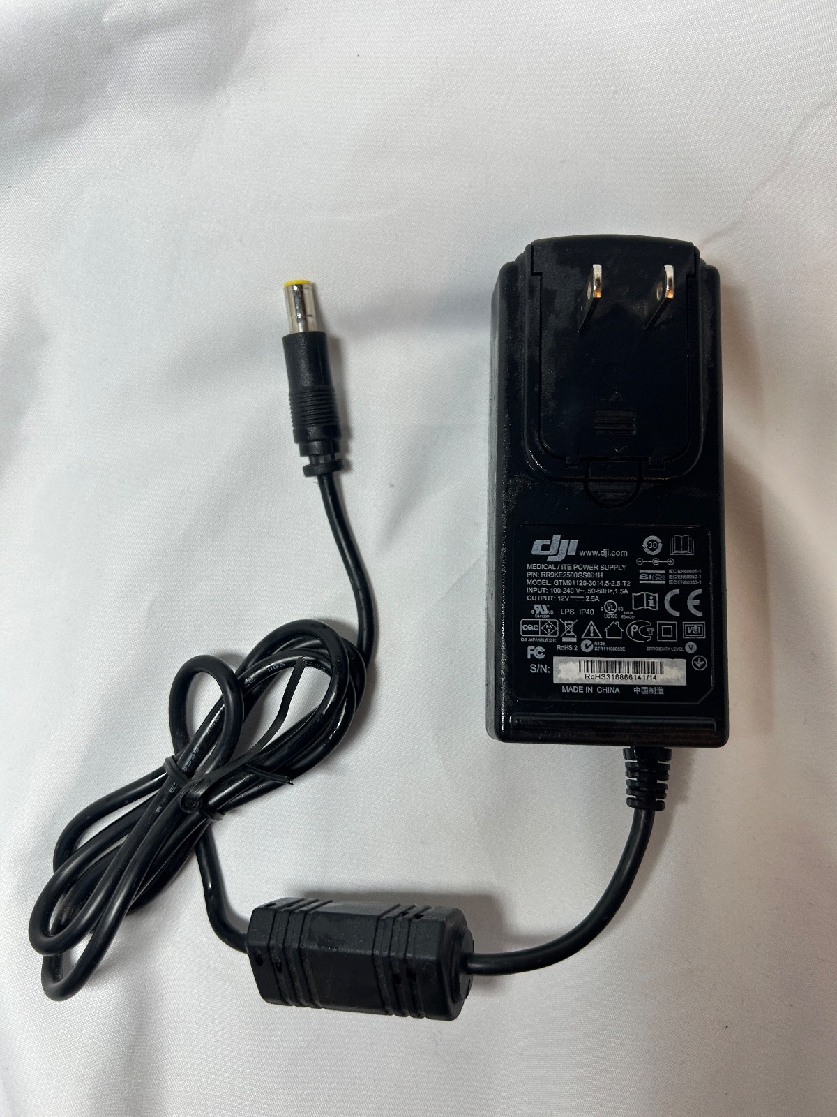 DJI Original Medical Grade AC Power Supply 100–240V – GTM91120-3014.5-2.5-T2