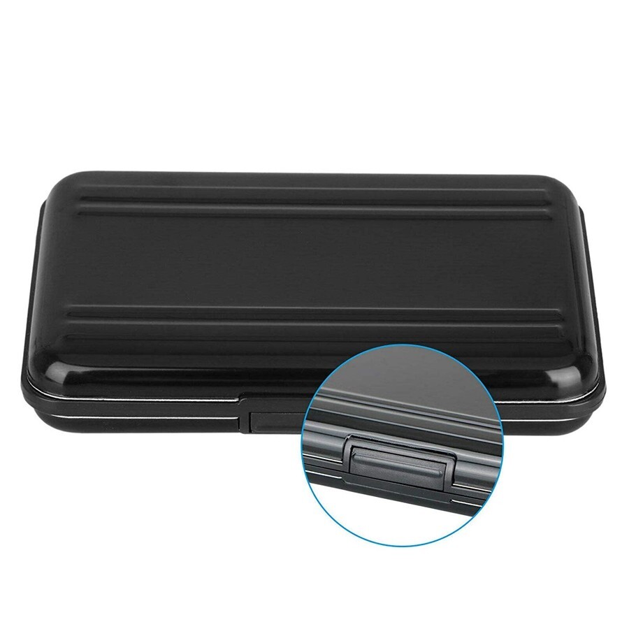 Water Resistant Holder Storage Memory Card Case Fits 8 SD+8 Micro SD TF A832