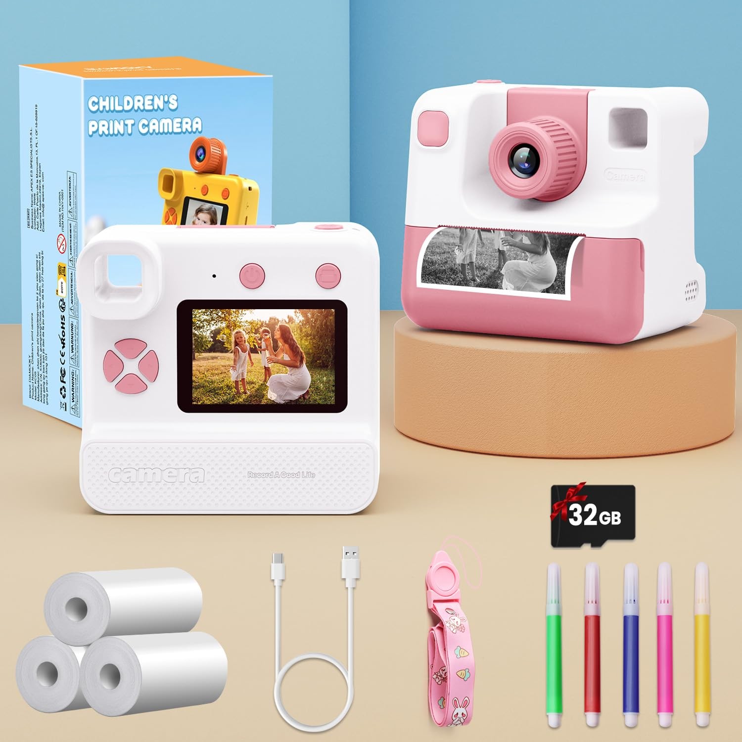 Instant Print, Christmas Birthday Gifts for Girl Boys 3-12 Years Old, FHD Sel…