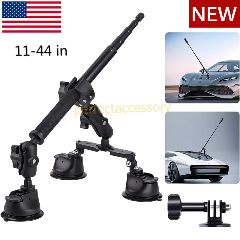 Car Suction Cup Mount Bracket+Selfie Stick For Insta360 X5 X4 X3 X2 DJI Camera