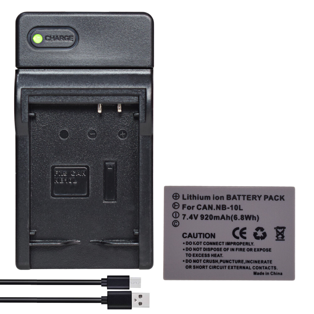 NB-10L NB-10LH Battery or USB charger for Canon G1 X G1X G15/SX40/SX50 HS SX40HS