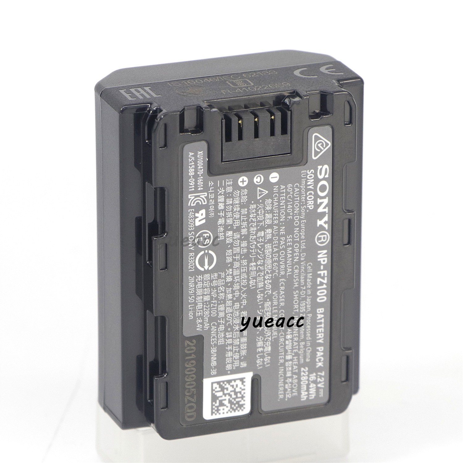 New NP-FZ100 7.2V 2280mAh Battery For Sony M2 M3 M4 S3 a9 A6600 a7RIII Cameras.