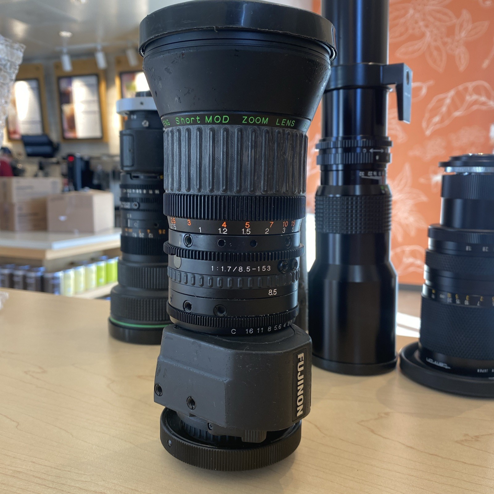 Fujinon A18x8.5BERM-28B 18x Zoom Broadcast Lens 8.5-153mm 1:1.7 B3 Lens#11 Bx#5