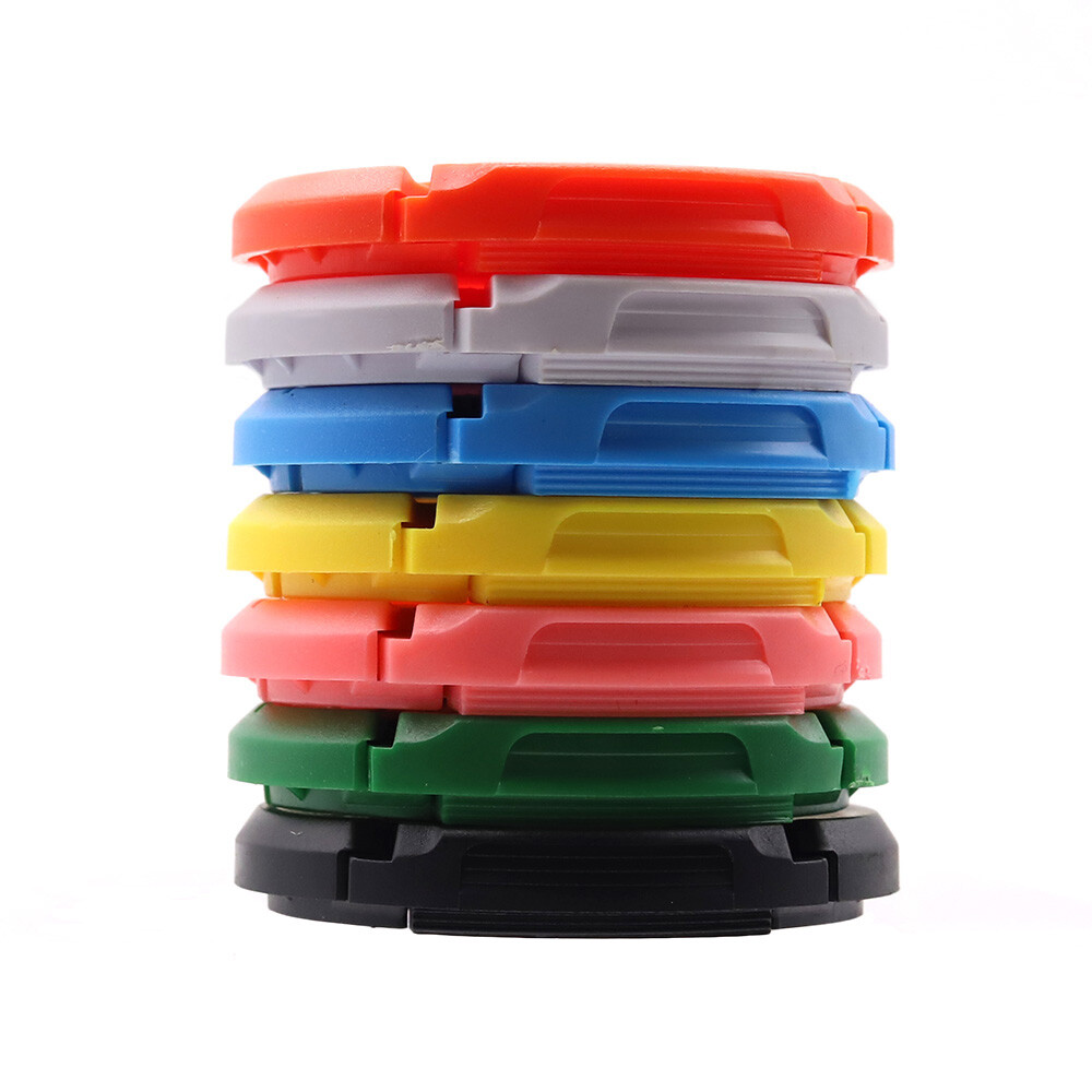 7 IN 1 Colorful 37mm/43-86mm Front Lens Cap Sets + Cleaning Kits for DSLR Camera