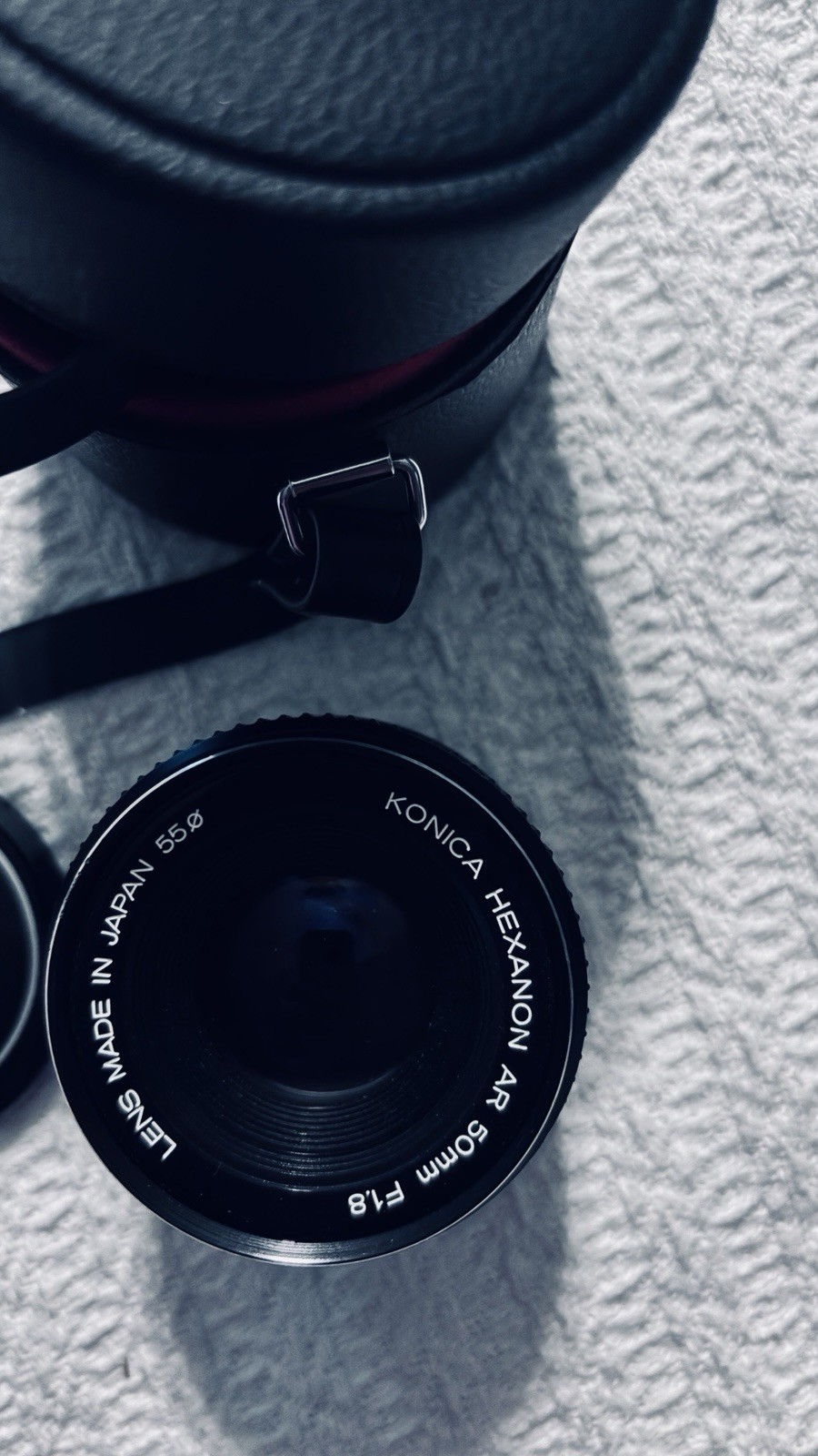 Konica Hexanon AR 50mm f1.8 vintage sharp Lens Konica AR-Mount with Case & Cap