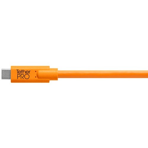 TETHER TOOLS TETHERPRO USB-C TO 2.0 MICRO-B 5-PIN CABLE – 15′, ORANGE