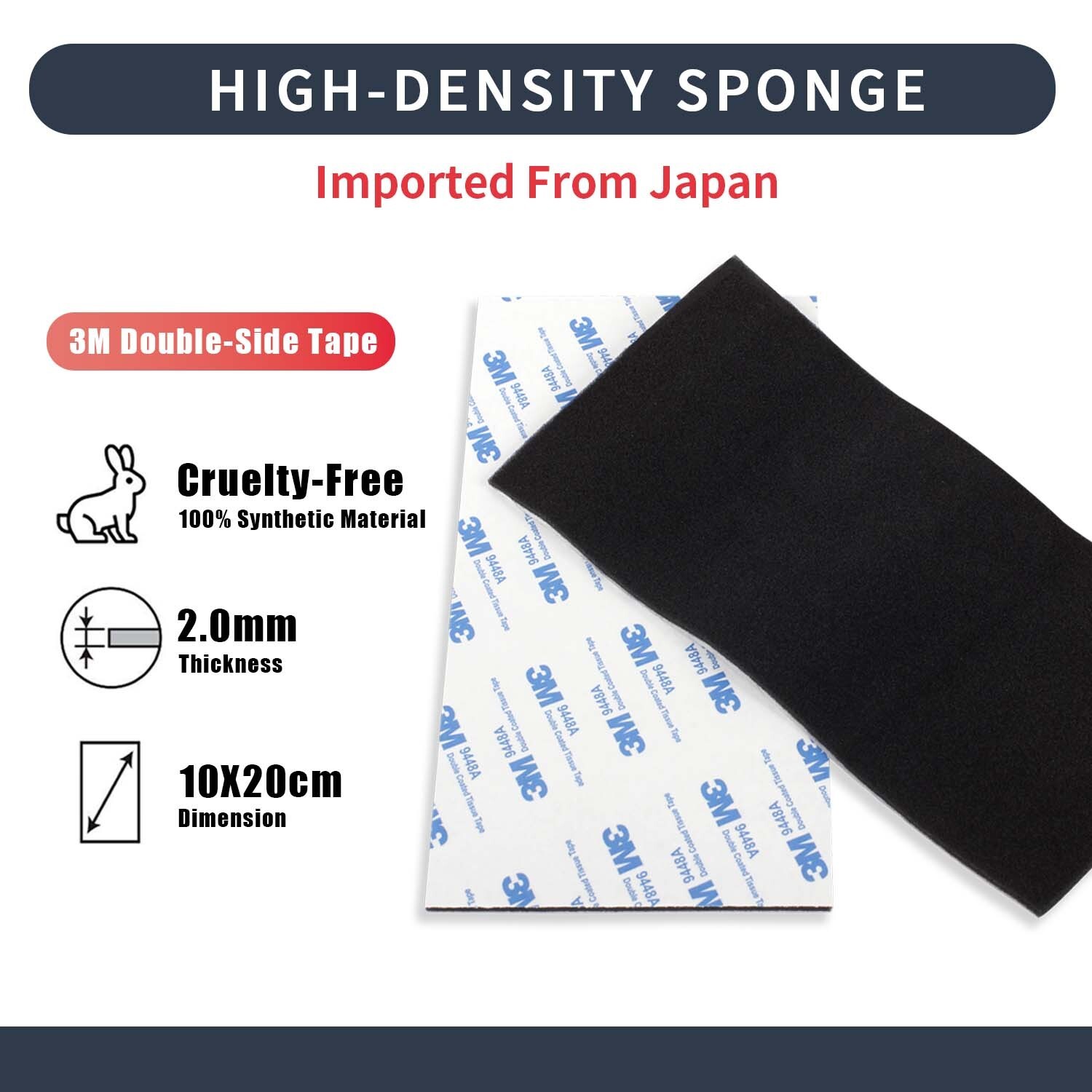 10x20cm Film Camera Back Repair Light Proof Seal Foam Sponge Adhesive Sheet US