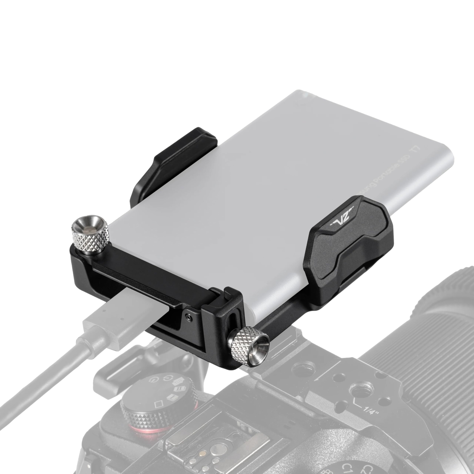 Universal SSD Drive Holder V2 – Black | Compatible with Most Camera Cages via…