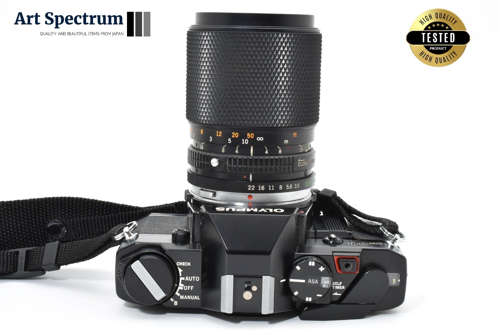 [Exc+8] Olympus OM30 Black + Zuiko Auto-Zoom 35-105mm f3.5-4.5 SLR Camera