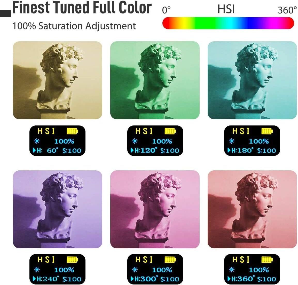 Moman ML9R RGB Camera LED Video Light 2500-8500K Dimmable CRI 96 Photography