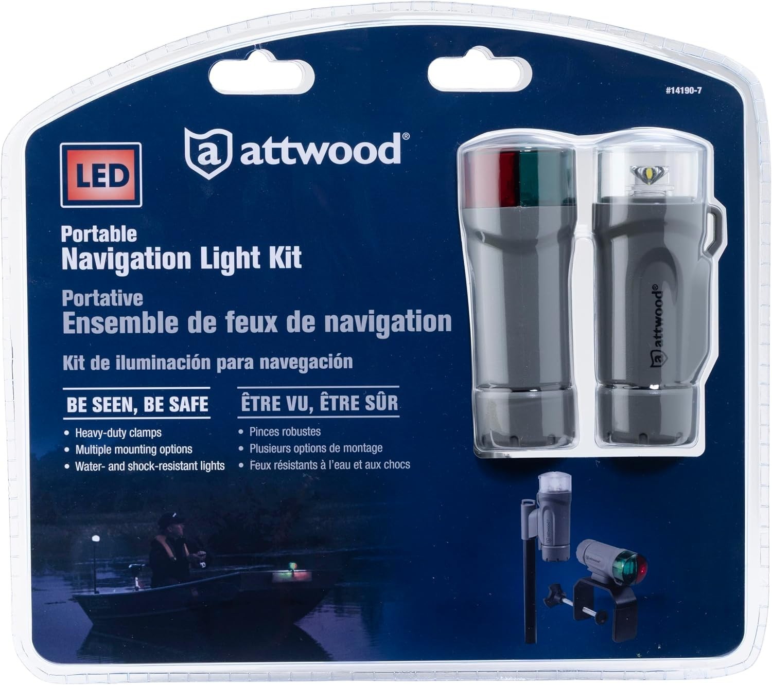 Compact LED Boat Light Kit – Marine Gray