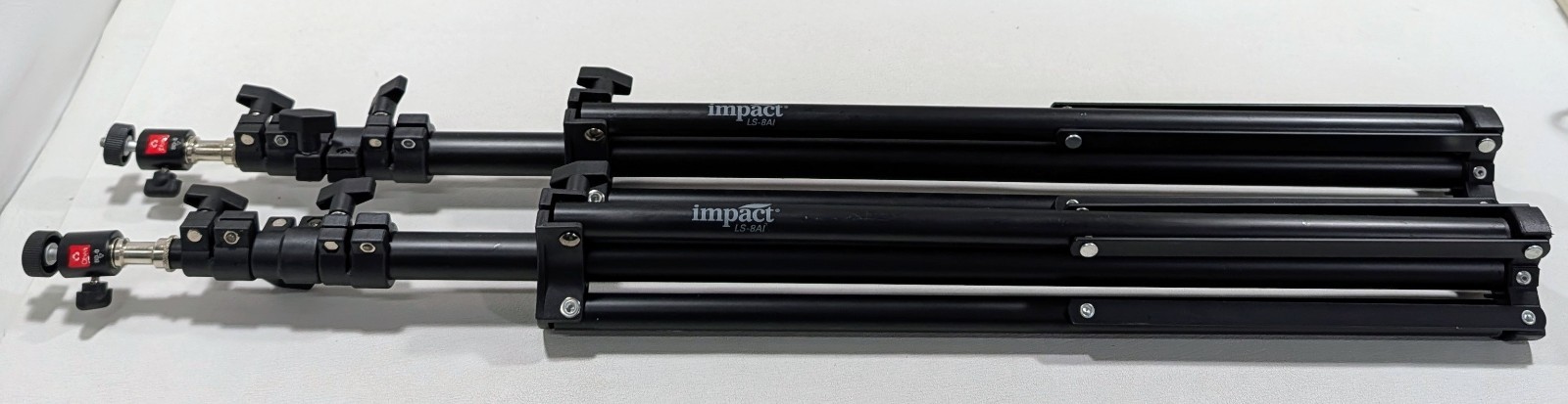 Lot of 2 Impact Light Stand 8′ LS-8AI Air-Cushioned Light Stands 8-Load Capacity