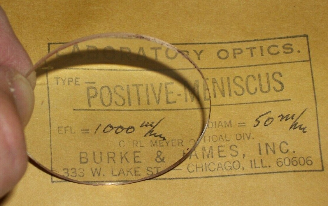 CARL MEYER USA Lens POSITIVE MENISCUS Choose FL 28mm to 2000mm NEW