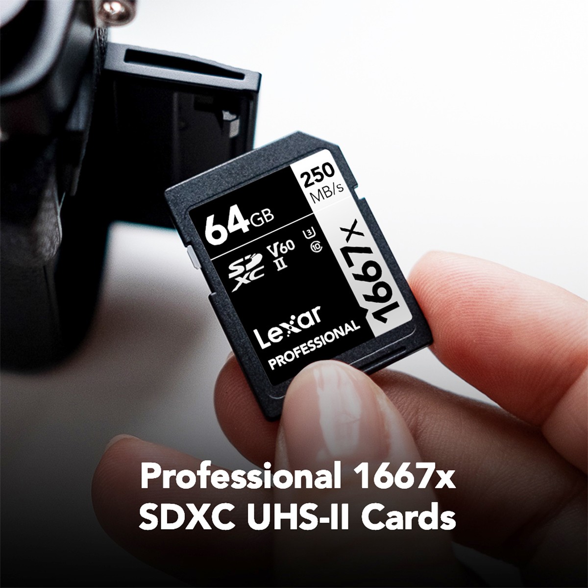 Lexar SILVER Series Professional 1667x 64GB UHS-II SDXC Memory Card, 2-Pack
