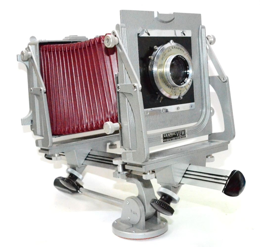 GRAPHIC VIEW 4X5 Camera w/Kodak Ektar 152mm f/4.5 Lens w/ 2 film holders
