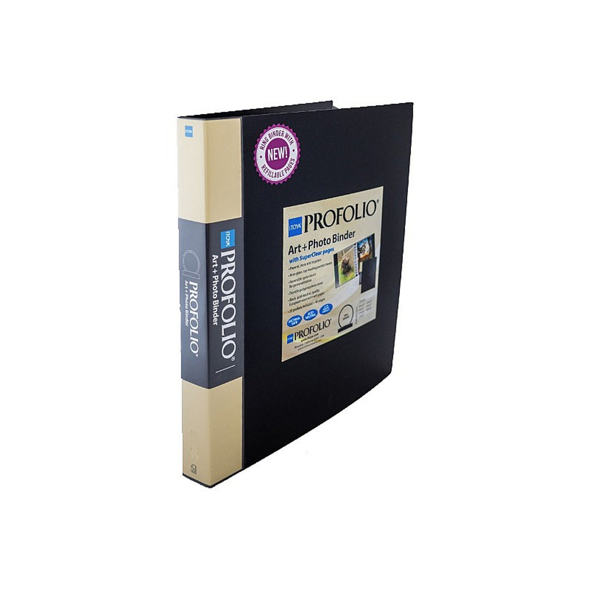 Itoya Art Profolio Multi-Ring Binder, 9×12″ Art Size, 20 Double Sided Pages, 40