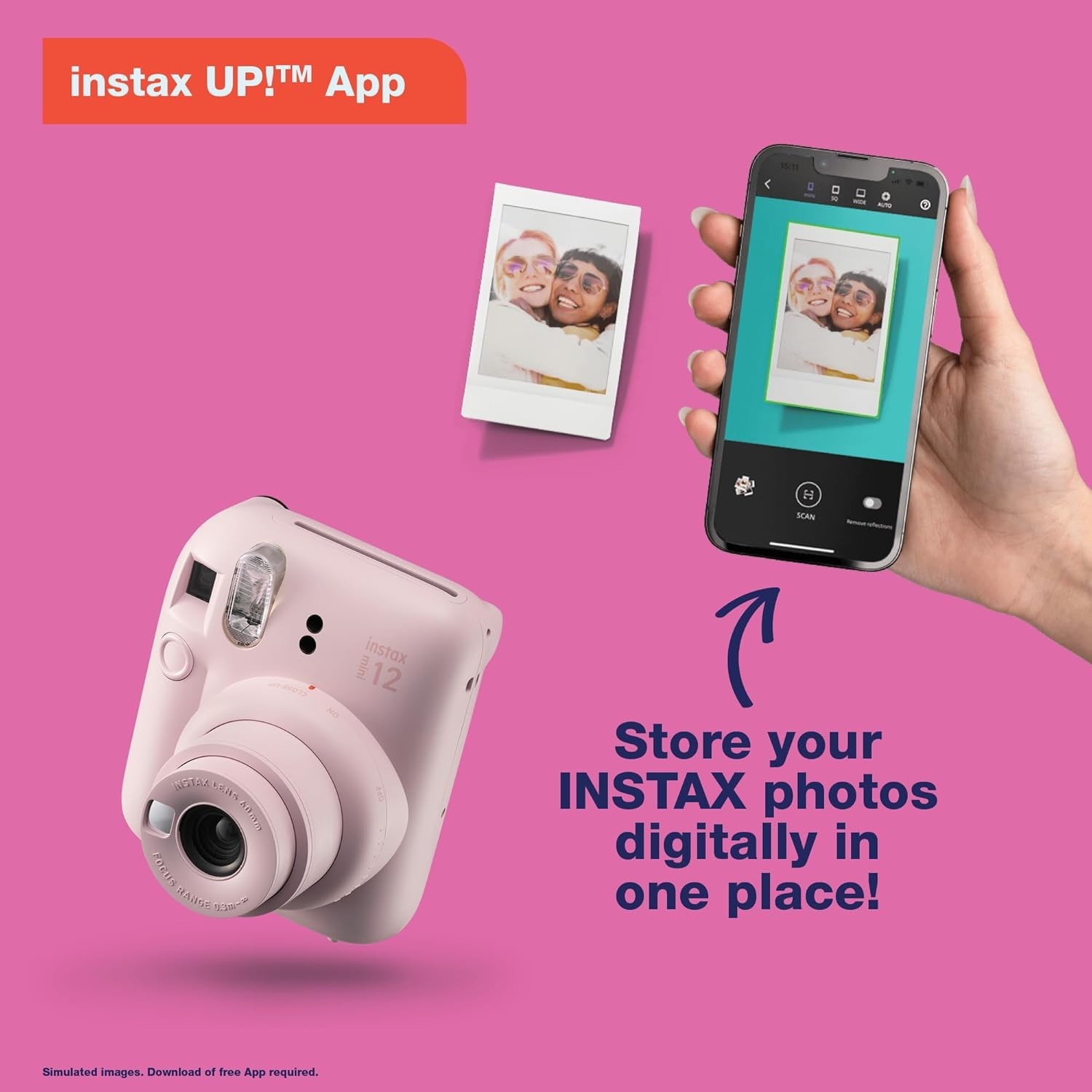 Fujifilm Instax Mini 12 Fuji Instant Film Camera Clay White