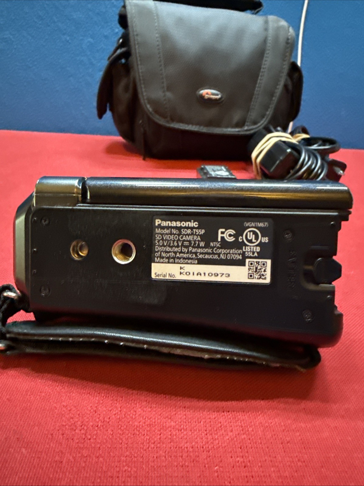 Panasonic Camcorder SDR-T55 8GB Built-in Memory 78x Zoom TESTED