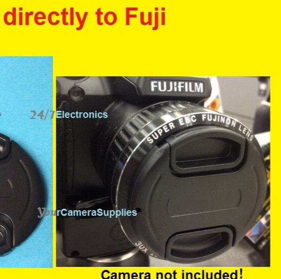 SNAP-ON FRONT LENS CAP DIRECTLY to CAMERA FUJI S9950W S9950 W FINEPIX+HOLDER