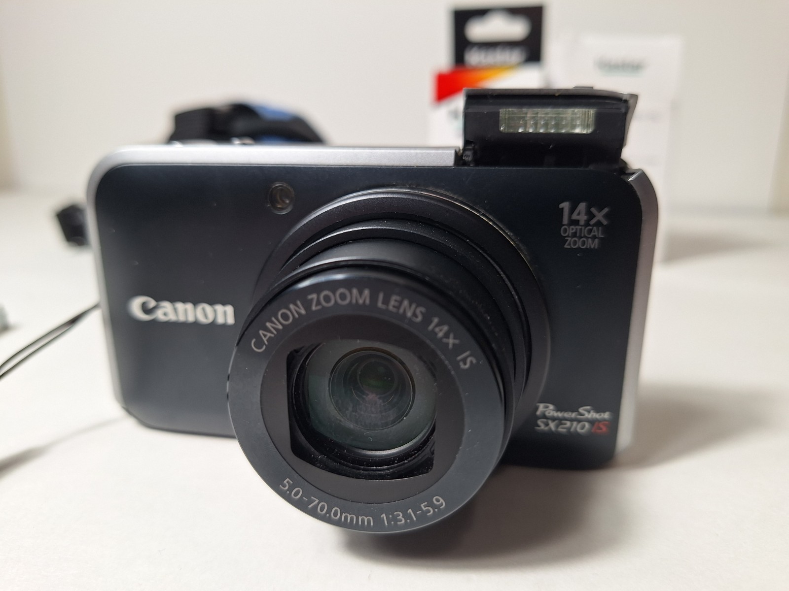 Canon PowerShot SX210 IS 14.1MP Digital Camera Black w/14x Zoom Bundle Picture