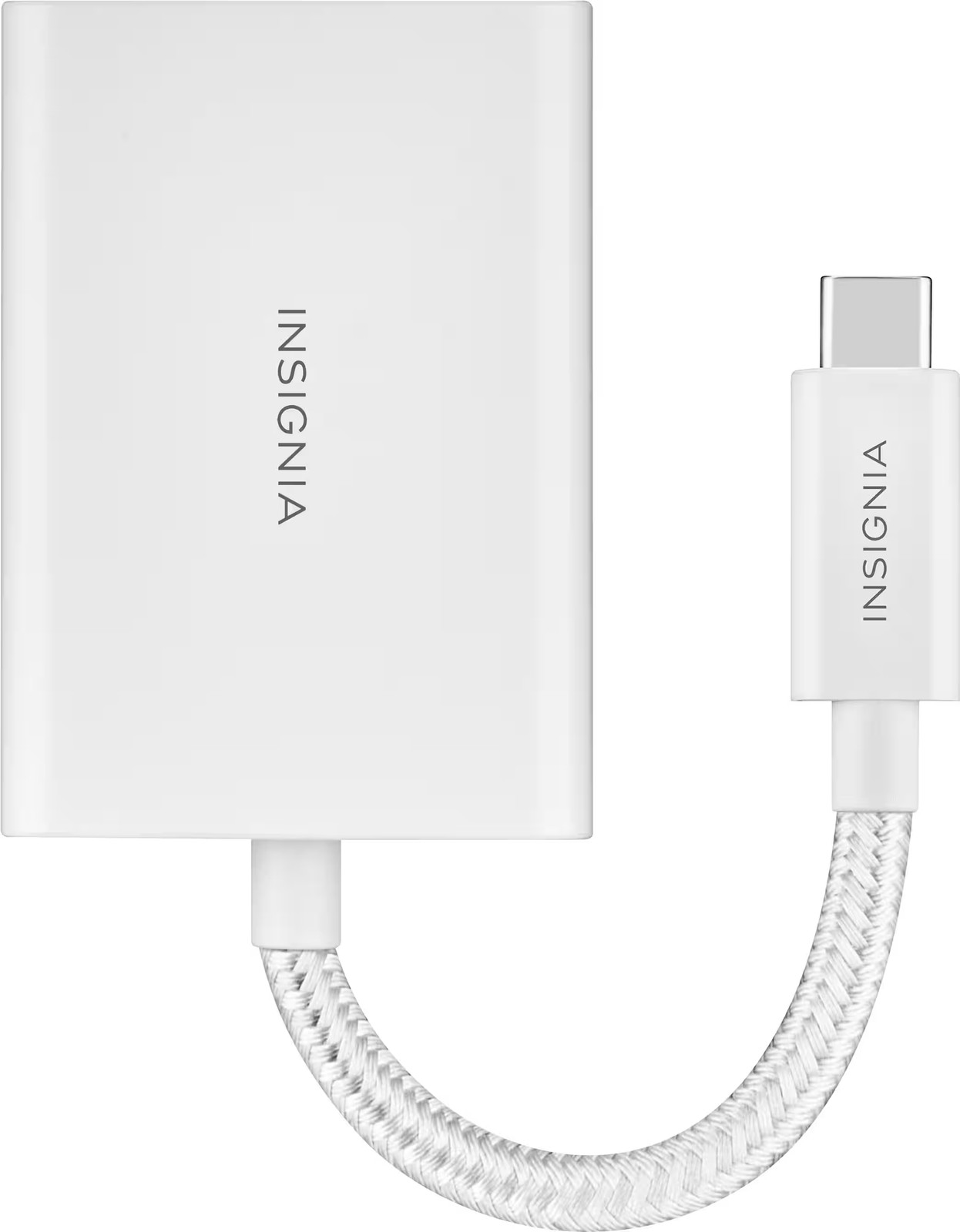 Insignia- USB-C-to-SD/microSD Dual-Slot Card Reader – White