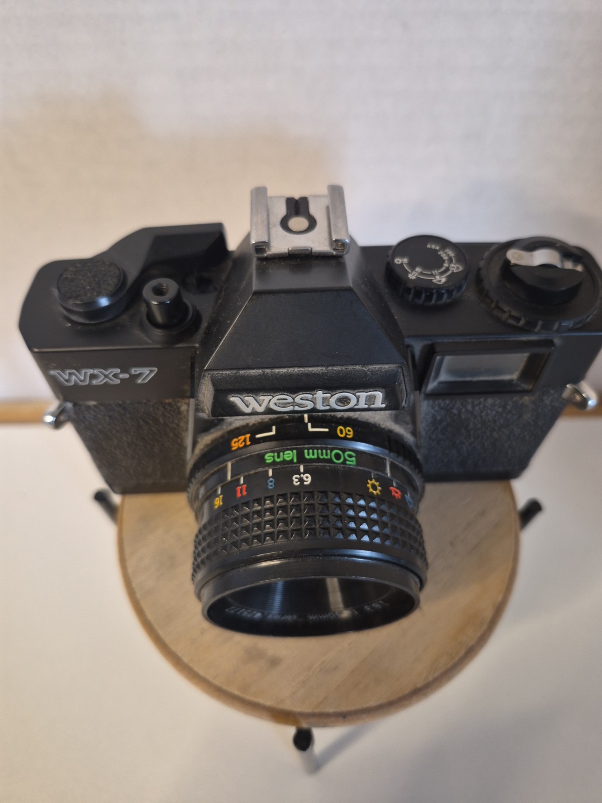 Vintage Weston WX-7 35mm Film Camera Black 50mm 1:6.3 Lens None Working/Parts