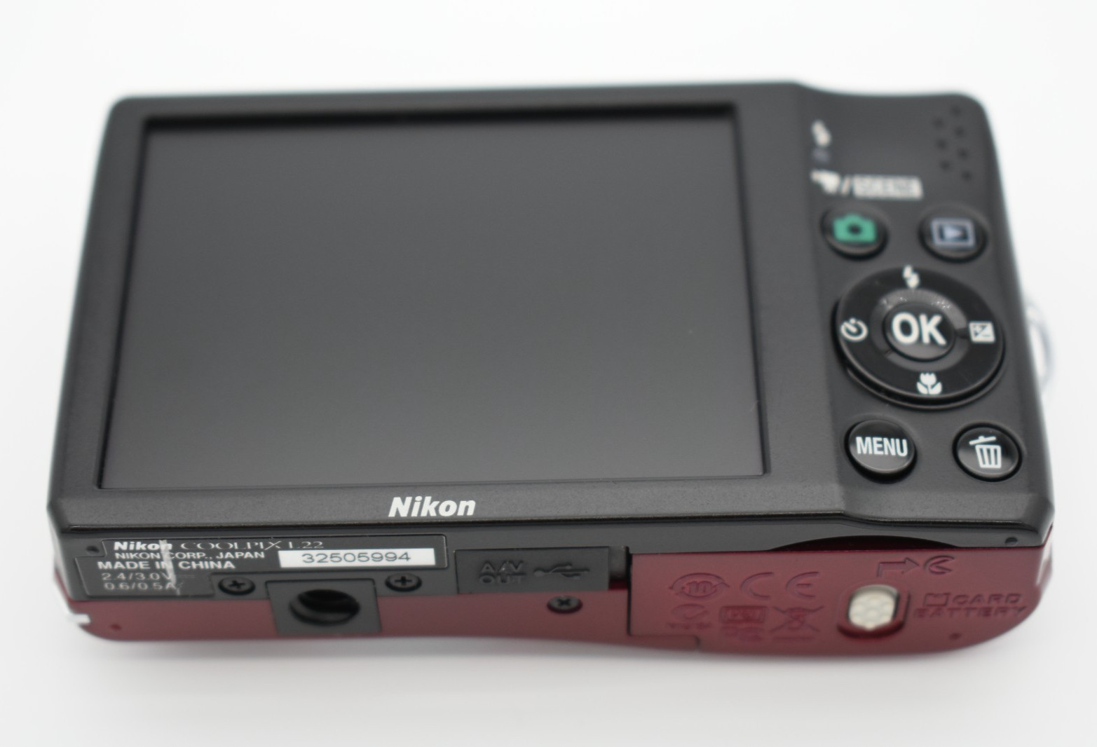 Nikon Coolpix L22 Red Digital Camera 12MP 3.6x Zoom – Bundle Fully Tested